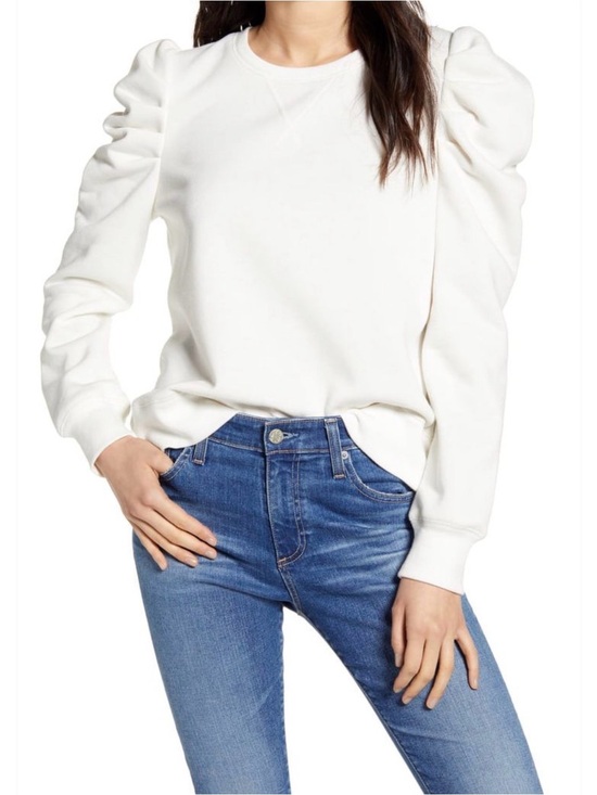 Rebecca Minkoff Tops - Rebecca Minkoff Janine Puff Cream Crewneck Sweatshirt